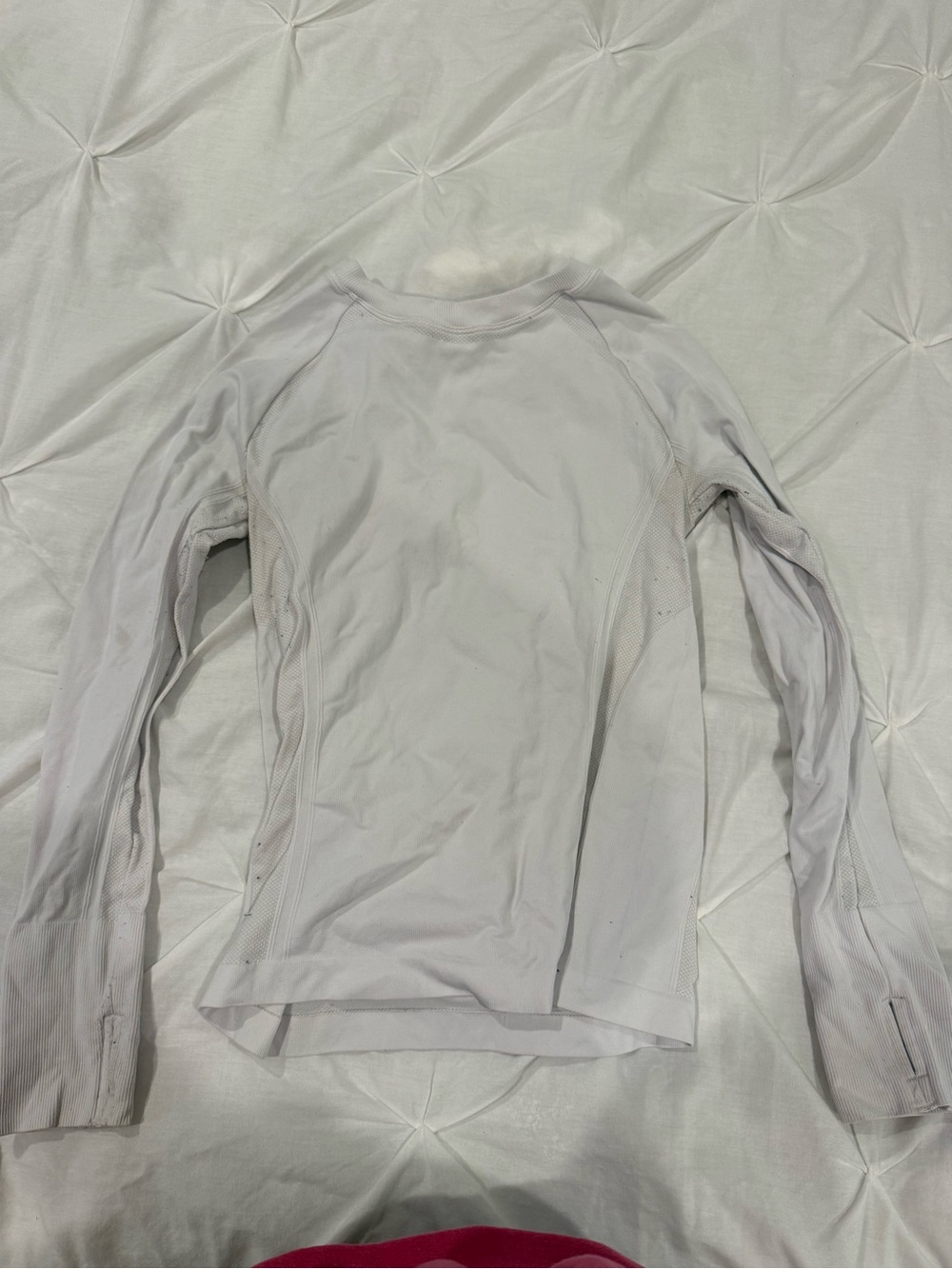 Long Sleeve Athletic Top in Light Gray